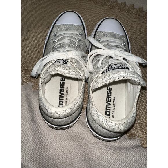 Women’s size 5 Grey White Converse All Star Sneakers GUC - Picture 5 of 10